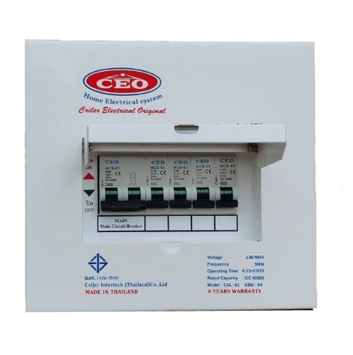 CEO ตู้คอนซูเมอร์สำเร็จ 4 ช่อง 63A