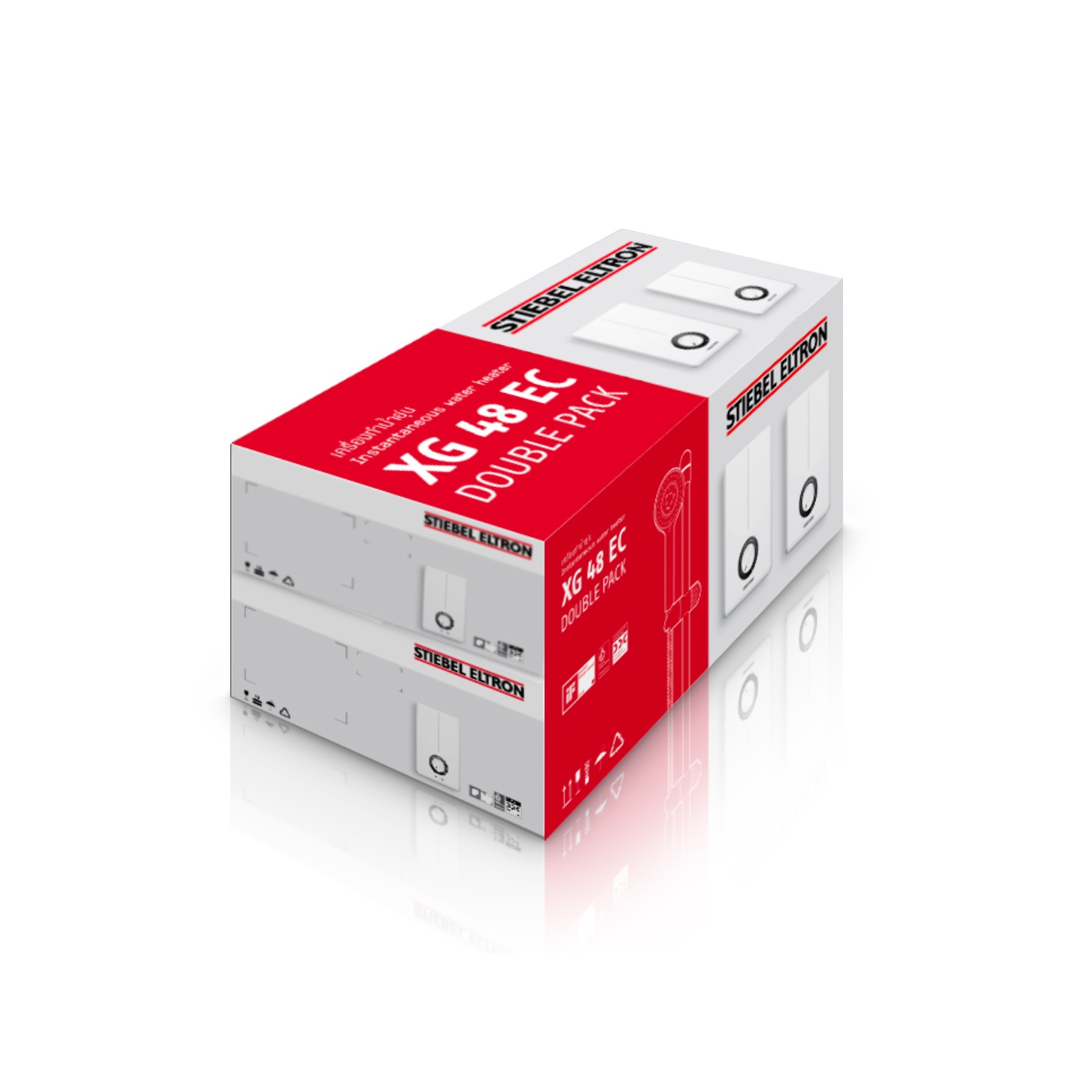 STIEBEL ELTRON เครื่องทำน้ำอุ่น ขนาด 4800 วัตต์ รุ่น XG 48 EC DOUBLE สีขาว