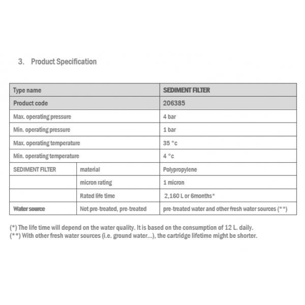 STIEBEL ELTRON ไส้กรอง SEDIMENT FILTER
