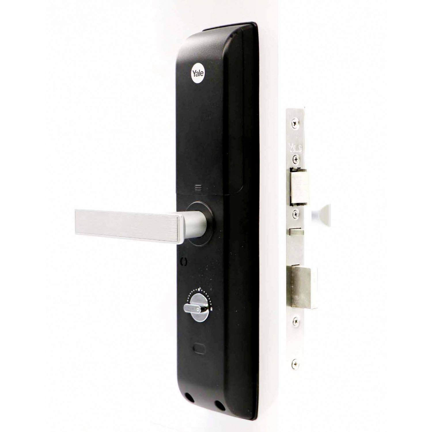 YALE ชุดล็อคระบบดิจิตอลบานสวิง รุ่น YDM3115V สีเงิน