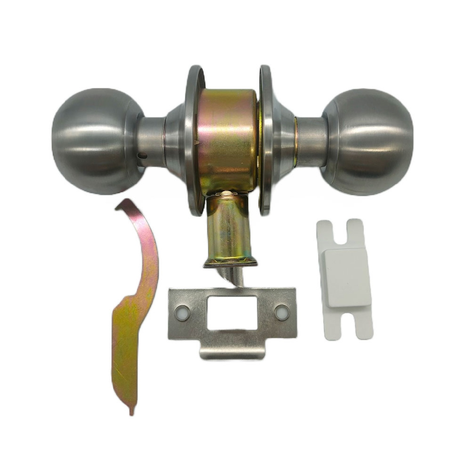 YALE ลูกบิดประตูระบบห้องน้ำ หัวกลมสเตนเลส จานใหญ่ รุ่น EKN-VCA5242US32D สีสแตนเลส