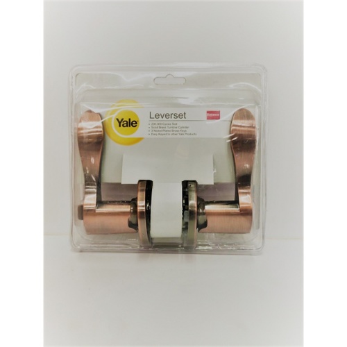 YALE มือจับก้านโยกห้องทั่วไป ฝาครอบแบบกลม รุ่น KL5317ETUS11 สีทองแดงรมดำ