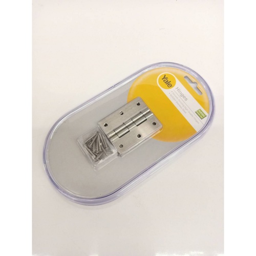 YALE บานพับเฟอร์นิเจอร์สเตนเลส 304ไม่มีแหวน 3.5