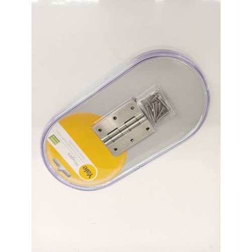 YALE บานพับเฟอร์นิเจอร์สเตนเลส 304ไม่มีแหวน 3.5