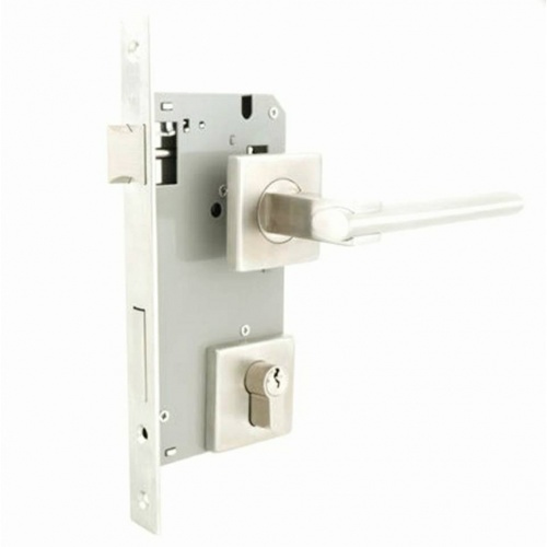 YALE มือจับก้านโยกแบบฝังในบานห้องทั่วไปสเตนเลส 304 Mortise รุ่น YML-YK-DH92SS สีสเตนเลส