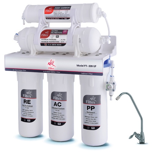 FILTEX เครื่องกรองน้ำดื่ม 5 ขั้นตอน รุ่น FT-220 UF สีขาว