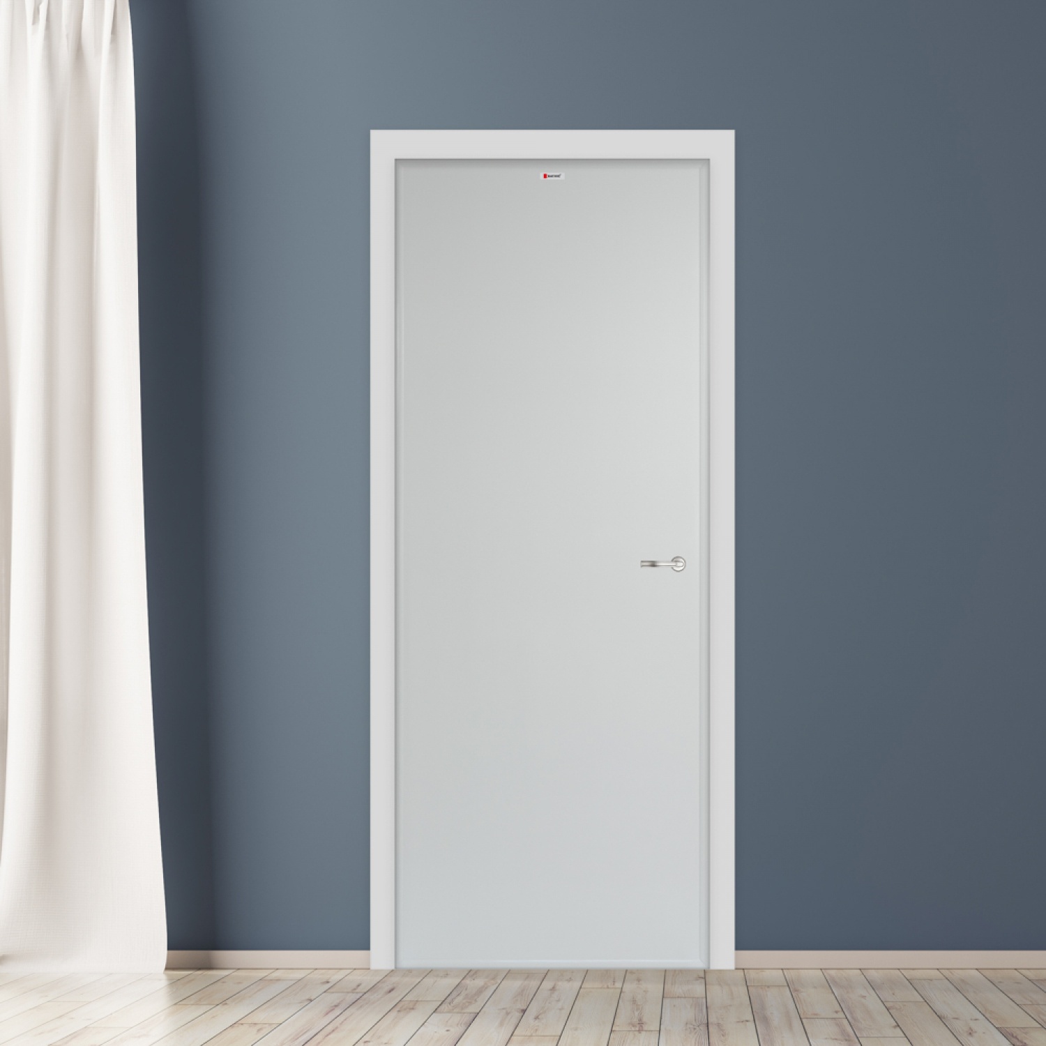 BATHIC ประตูพีวีซี BPC1 70x180 ซม. สีขาว (ไม่เจาะรูลูกบิด)