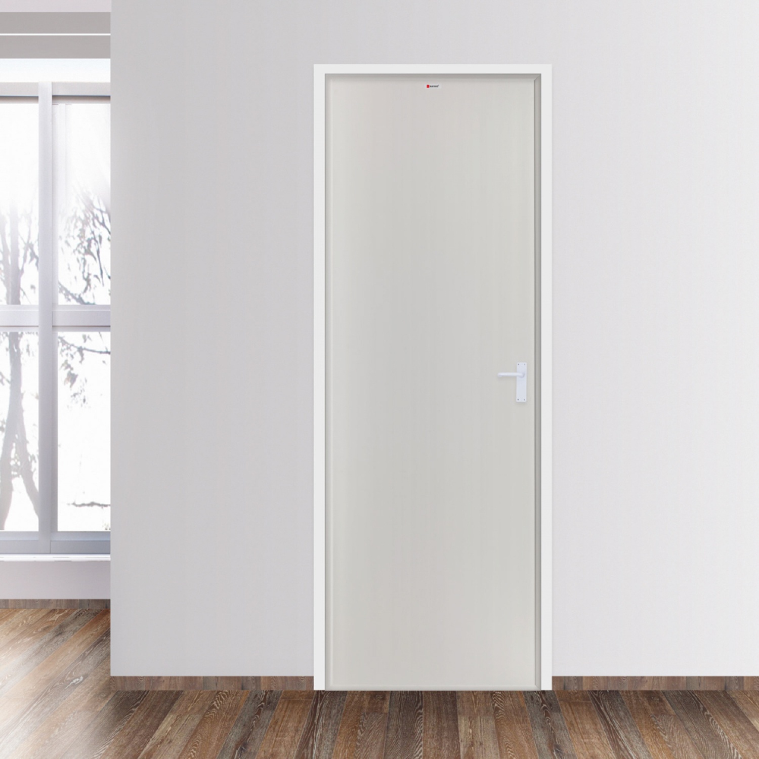 BATHIC ประตูพีวีซี BP1 70x200 ซม. สีเทา (ไม่เจาะรูลูกบิด)