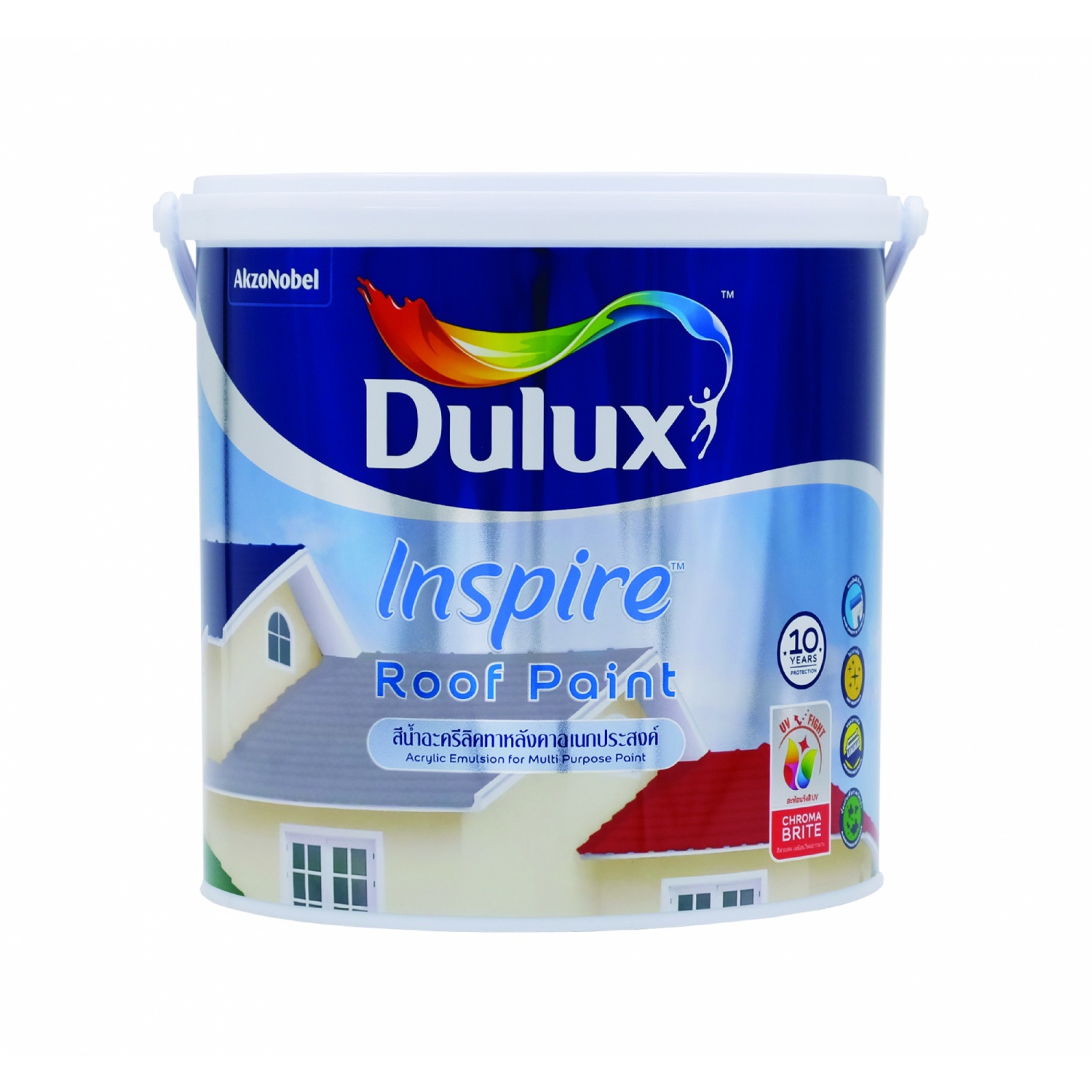 Dulux ดูลักซ์อินสไปร์ ทาหลังคา #R810 ขนาด 1 กล. สีขาว