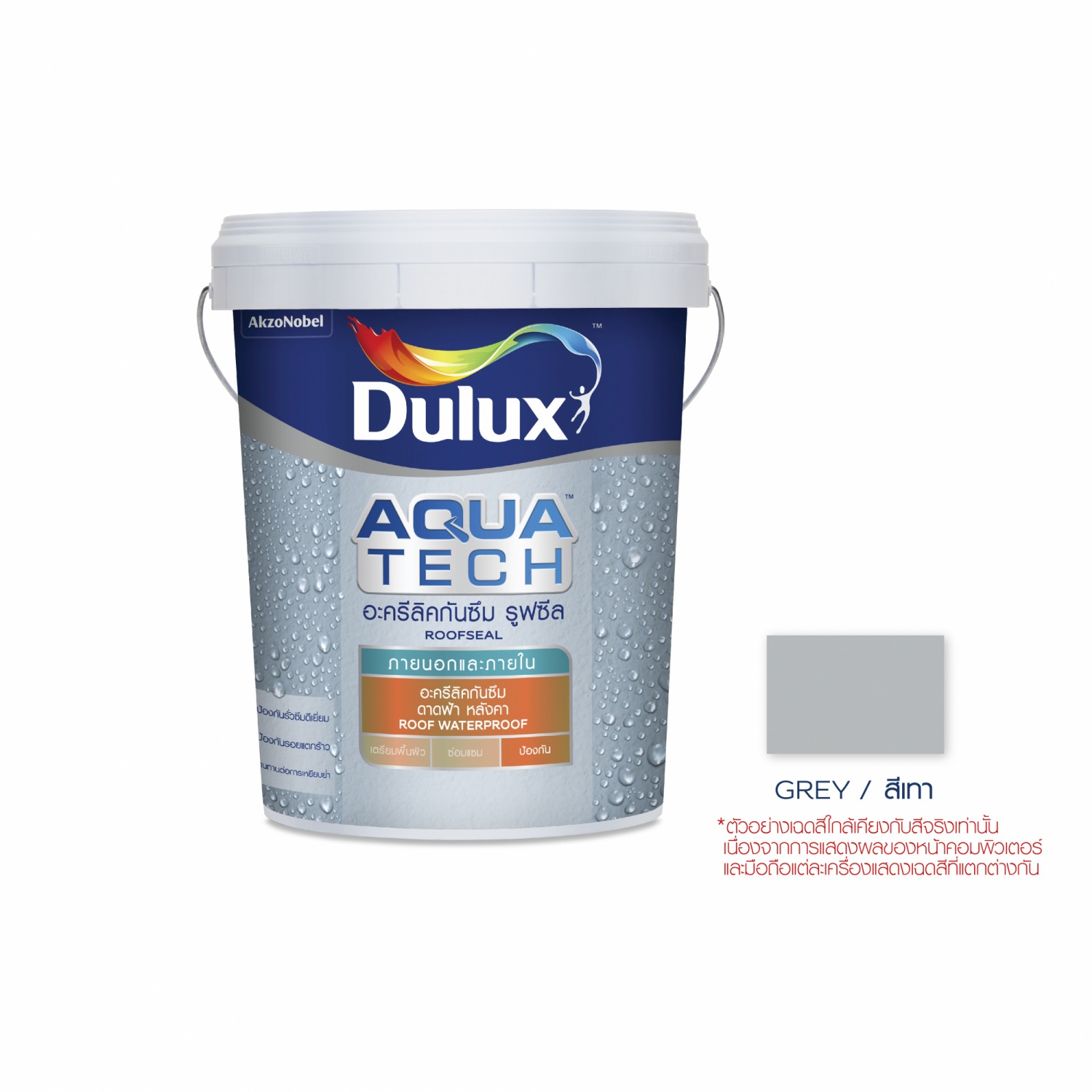 Dulux ดูลักซ์ อควาเทค สีทากันซึมหลังคา ขนาด 20 กก. สีเทา