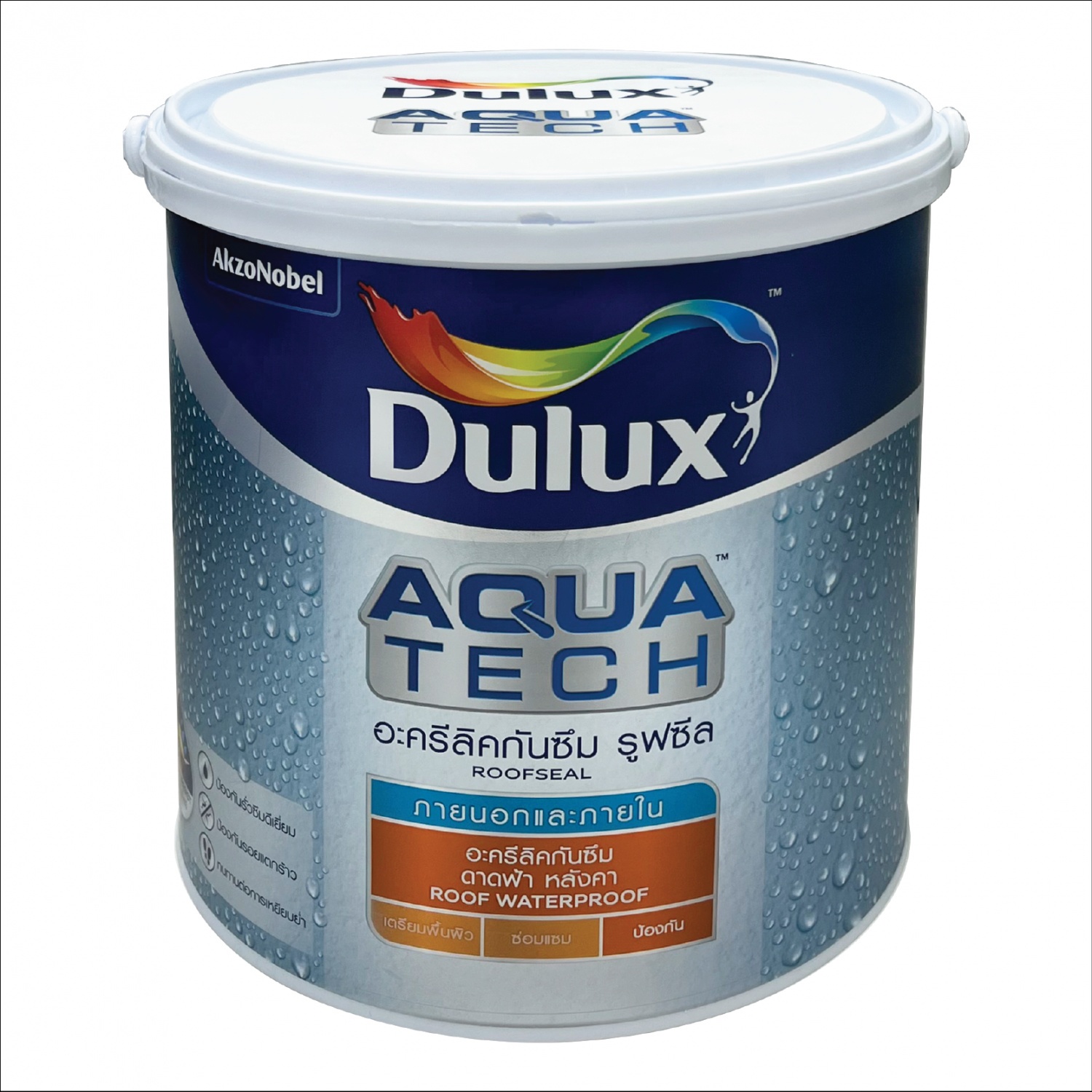 Dulux ดูลักซ์ อควาเทค สีทากันซึมหลังคา ขนาด 4 กก. สีเทา