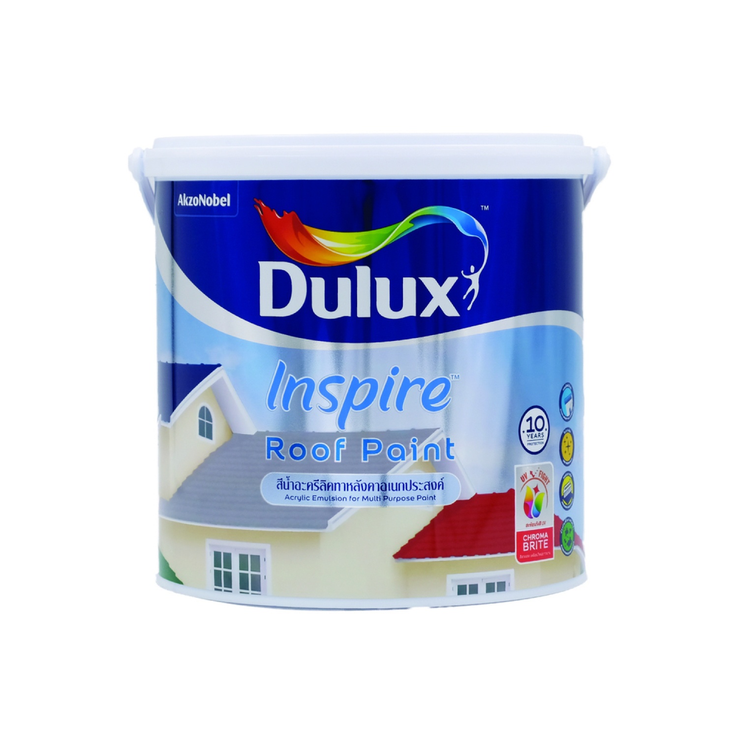 Dulux ดูลักซ์อินสไปร์ ทาหลังคา #R815 ขนาด 1 กล. สีเทากราไฟท์