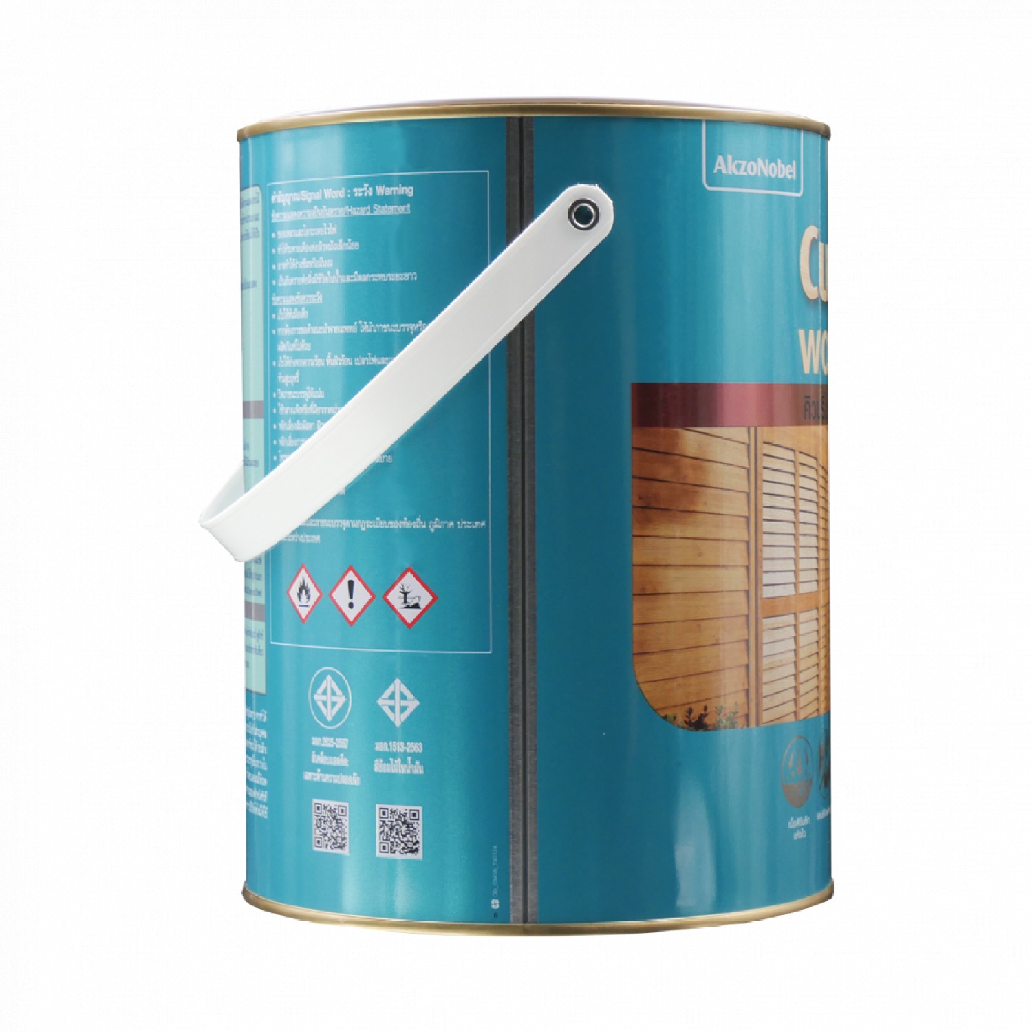 Dulux คิวปรีโนล สีย้อมไม้กึ่งเงา ขนาด 1 กล. สีไม้สัก