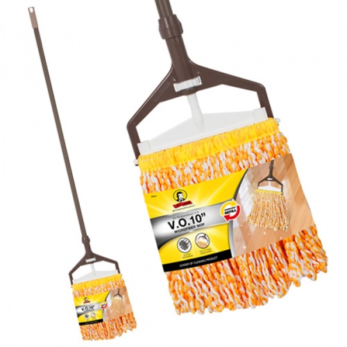 BEMAN ม็อบหนีบ ผ้าไมโครไฟเบอร์ ขนาด 10 นิ้ว รุ่น วีโอ สีเหลือง