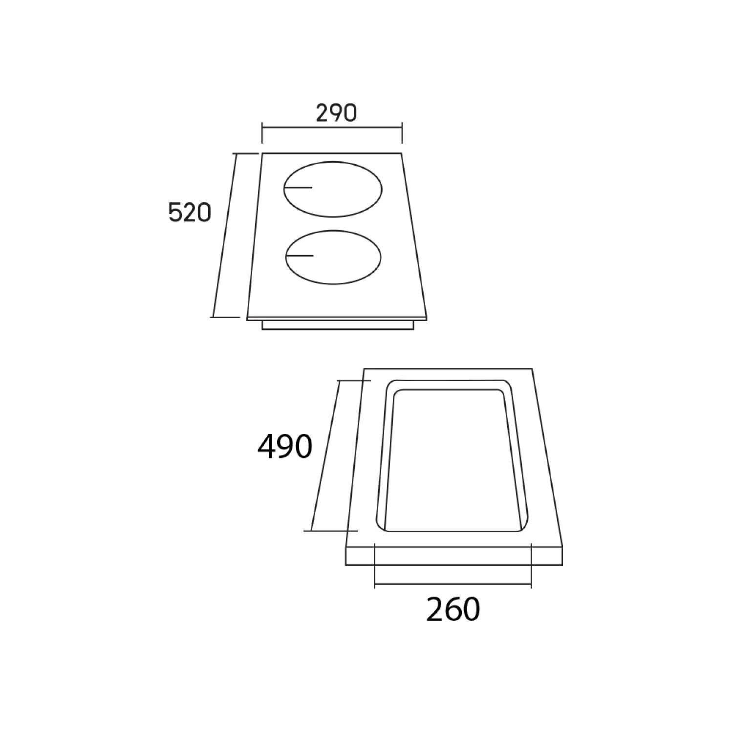 TECNOPLUSเตาแม่เหล็กไฟฟ้า 2 หัวเตา รุ่น TNP ID 2029 DG