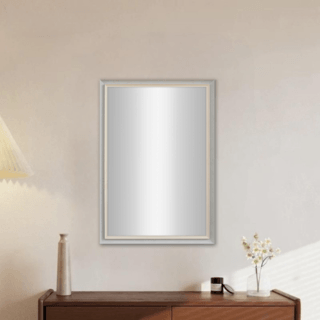 Nice กระจกมีกรอบทรงเหลี่ยม (PS) รุ่น เทียร่า-ไลท์เกร ขนาด 60x90 ซม. สีเทาอ่อน 