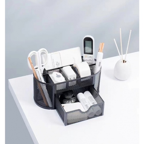 SMITH ที่วางปากกาและเครื่องเขียนลวดเคลือบ TG59905 ขนาด 22x11x10.5 ซม.สีดำ