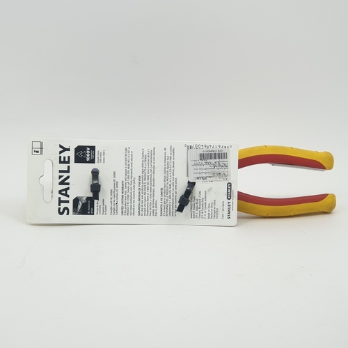 STANLEY คีมปากแหลมหุ้มฉนวนกันไฟ 8นิ้ว รุ่น 84-007