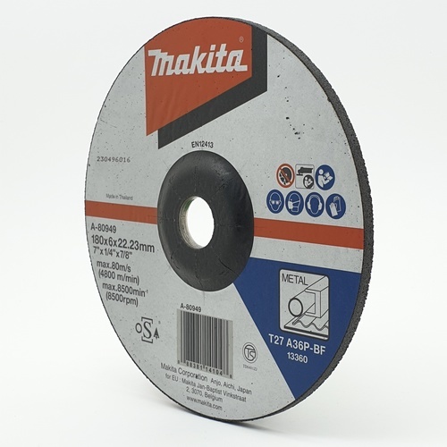 MAKITA ใบเจียรเหล็ก ขนาด 7 นิ้วx 6mm. รุ่น (A-80949)