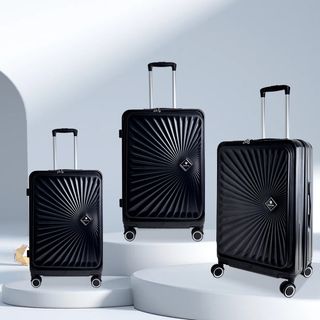 WETZLARS กระเป๋าเดินทาง ขนาด 28 นิ้ว พร้อมช่องใส่ของด้านหน้า รุ่น Blossom-02 ขนาด 29x51x70 ซม. สีดำมิดไนท์