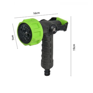 Tree O Plus ปืนฉีดน้ำเหล็กหุ้มพลาสติกปรับ7รูปแบบ แข๊งแรงพิเศษ รุ่นGLB-623021-0 สีเขียวดำ