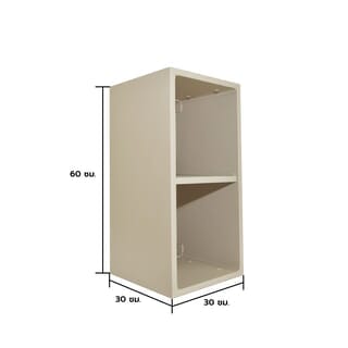 CLOSE  ชั้นเข้ามุม uPVC  LIMA ขนาด 30x60x30 ซม. Vacuum สีเบจ