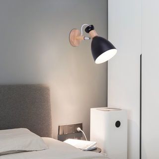 EILON โคมไฟติดผนังนอร์ดิก E27 5W รุ่น GC YY2231 สีดำ