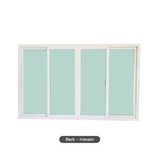 WELLINGTAN (VERTA) หน้าต่างไวนิลบานเลื่อน FSSF GW003 ขนาด 240x150ซม. สีขาว พร้อมมุ้ง