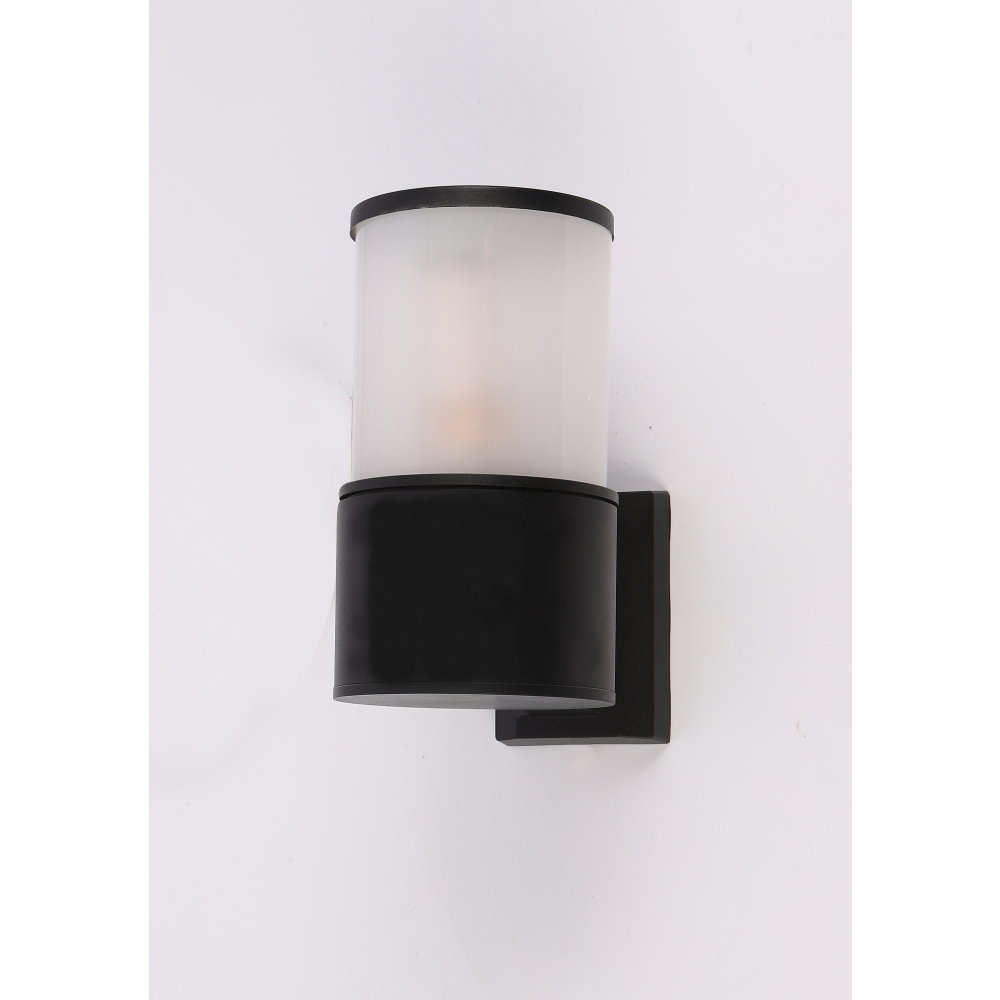 EILON โคมไฟติดผนังโมเดิร์น ทรงกระบอกกลม E27 ขนาด 10.8x20cm IP65 รุ่น MVW027-S(B) สีดำ
