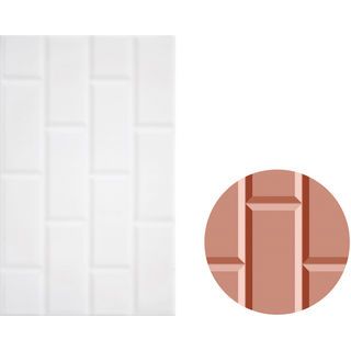 Marbella กระเบื้องเซรามิคปูผนัง 10x16 นิ้ว รุ่น บริค-ไวท์ SRE2509 (N) Gloss (15P)