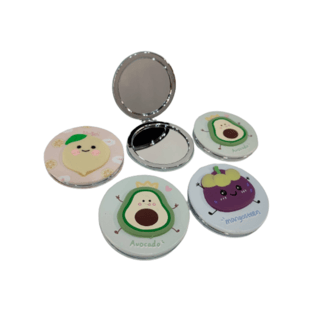 USUPSO กระจกพกพาทรงกลม(คละสี)ขนาด 7.0x7.0x1.0ซม.(#X)