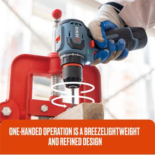 SENIX สว่านไร้สาย Brushless 10 มม. 16.8V(Max) (พร้อมแบตเตอรี่  2.0Ah 2 ก้อน) รุ่น PDDS4-M-EU สีน้ำเงิน - ดำ