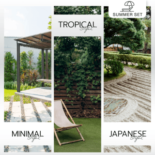 SUMMER SET ร่มสนาม MUSKEN ขนาด 300x300x250 ซม. สีเบจ 