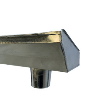 รางน้ำฝนท้องร่อง 5 #35 ยาว 2.44 เมตร เจาะซ้าย Globalblack