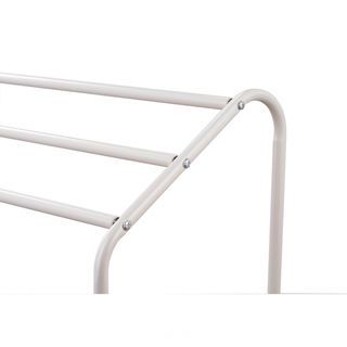 SAKU ราวพาดผ้าเหล็กพร้อมชั้นวาง 1 ชั้น FW-901372A ขนาด 70x30x110 ซม. สีเบจ