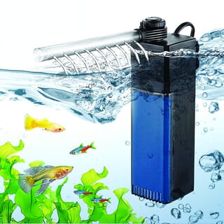 BOYU ปั๊มน้ำพร้อมกรองตู้ปลา รุ่นWF-400 ขนาด78W Qmax400L/H สีดำน้ำเงิน