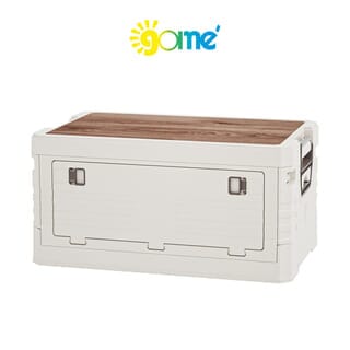 GOME กล่องเก็บของบานเปิดพับได้ท็อปไม้ Campo 2030-1M ขนาด 35x53x29 ซม. สีขาว