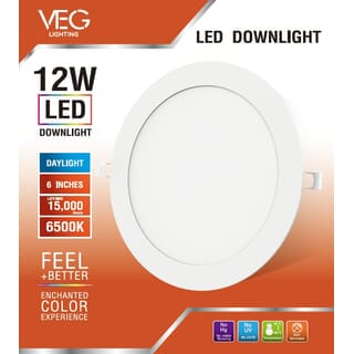 V.E.G.lighting ดาวน์ไลท์ LED แบบฝังหน้ากลม 6 นิ้ว 12W รุ่นTP-CDW-12DL-V แสงเดย์ไลท์
