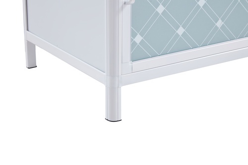 CROWN ตู้พร้อมซิงค์สเตนเลส 1 หลุมไม่มีที่พัก 40x46x84 ซม. ALANO-03 สีขาว