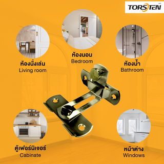 TORSTEN กลอนสับสแตนเลส 4”(90องศา) รุ่น GACGBX-004SS/BN สีบรอนซ์