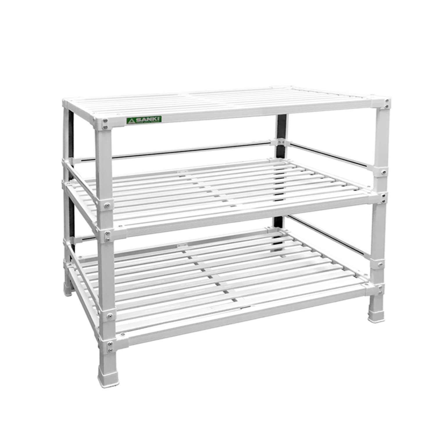 SANKI ชั้นคว่ำจานเหล็ก รุ่น DSC 03 ขนาด 82 x 45 x 80.8 ซม. สีขาว
