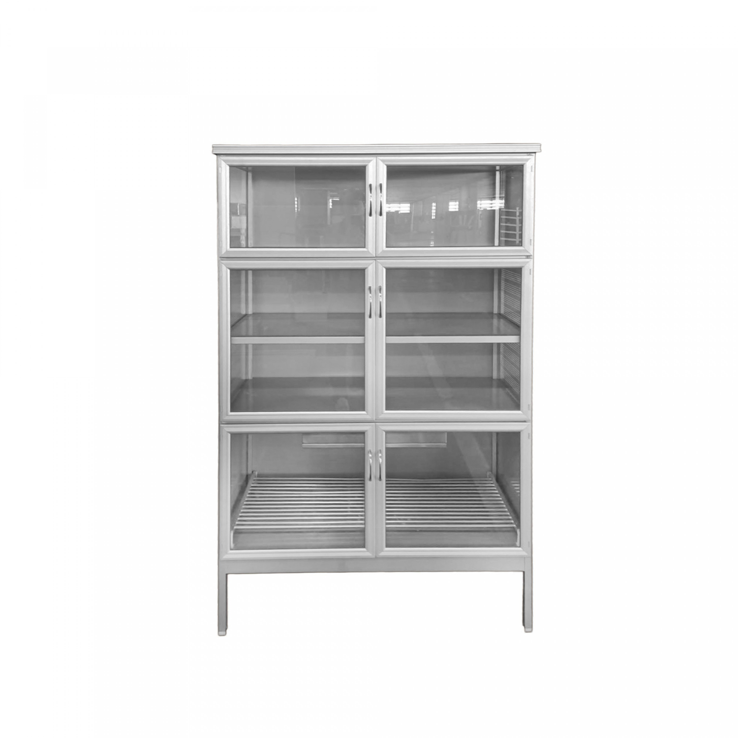 SANKI ตู้กับข้าว SKS-35AL ขนาด 104.5xล51xส168 ซม. สีเงิน