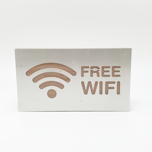 ស្លាកសញ្ញាអាលុយមីញ៉ូម CSWHL-002 (Free Wifi ខ្នាត 16x9cm.)