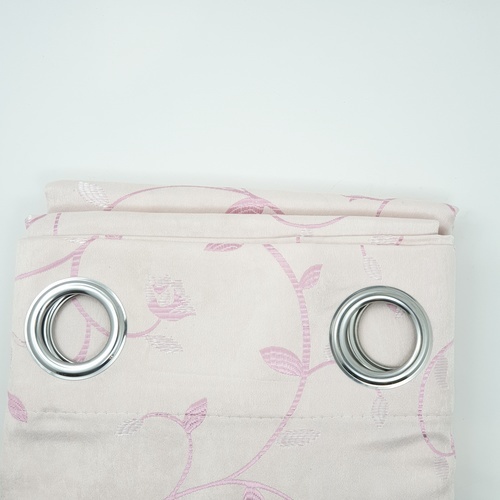 ผ้าม่านประตูทึบแสงพิมพ์ลาย รุ่น WT-17071-PKD ขนาด 140x220ซม.สีชมพู