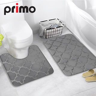 Primo พรมชุดห้องน้ำ รุ่น 2JJ4565D สีเทา