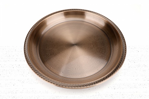 SANE ถาดสเตนเลสกลม 35x2.8 ซม. OHAYO สีทองแดง