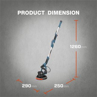 SENIX เครื่องขัดผนังเบาไฟฟ้า 8 นิ้ว 900W (พร้อมก้านและระบบดูดฝุ่น) รุ่น PWSE9.0-M-EU สีน้ำเงิน - ดำ