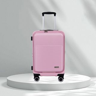 WETZLARS กระเป๋าเดินทาง ขนาด 20 นิ้ว พร้อมช่องใส่ของด้านหน้า รุ่น Spring-03 ขนาด 21x33x50 ซม. สีชมพู