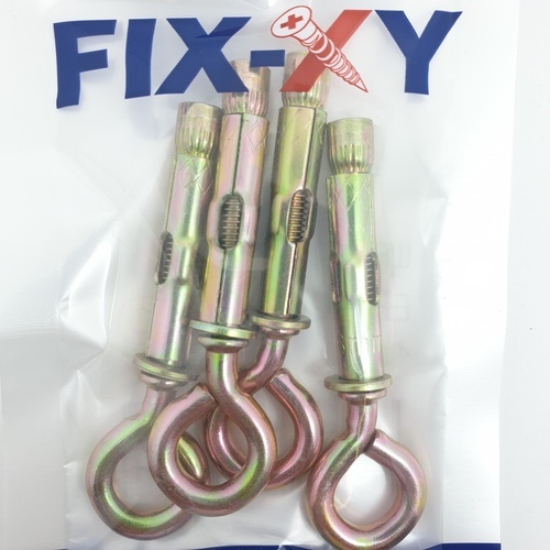 พุคเหล็กห่วงกลม M6 รุ่น EH-009 (4ชิ้น/แพ็ค) FIX-XY