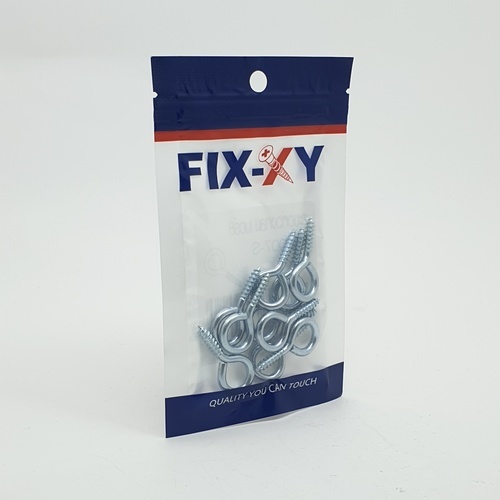 ตะขอห่วงกลม เบอร์8 รุ่น EK-007-S (10ชิ้น/แพ็ค) FIX-XY